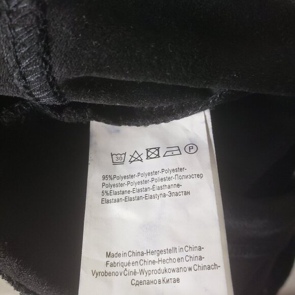 NWT Yest Sz 10 Ornika Essential Texured Vegan Leather Pants, Black/Copper (1420) - Picture 5 of 6